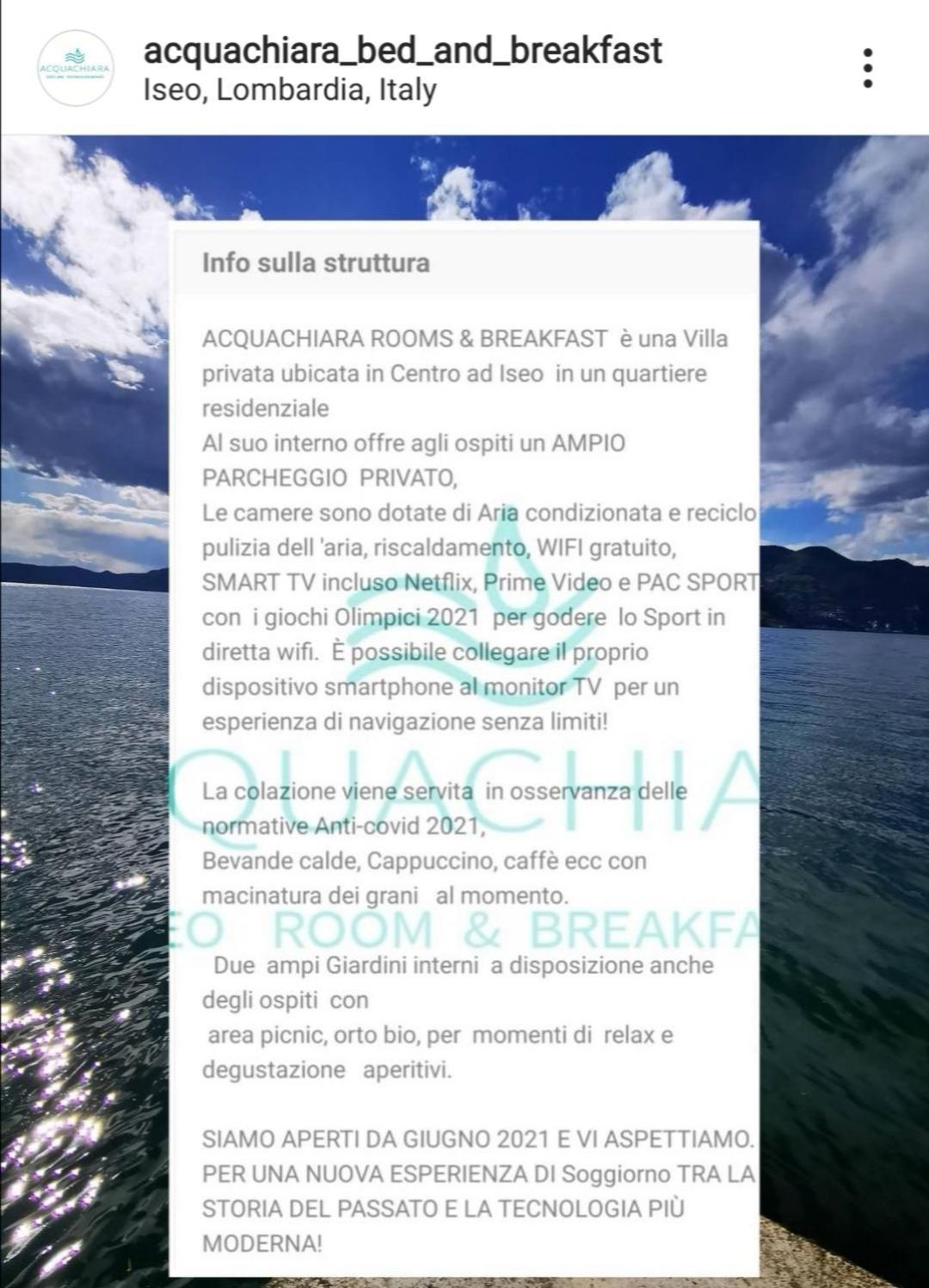Acquachiara Iseo Deluxe Bed & Breakfast Iseo Center With Garden And Parking Inside Chambre photo